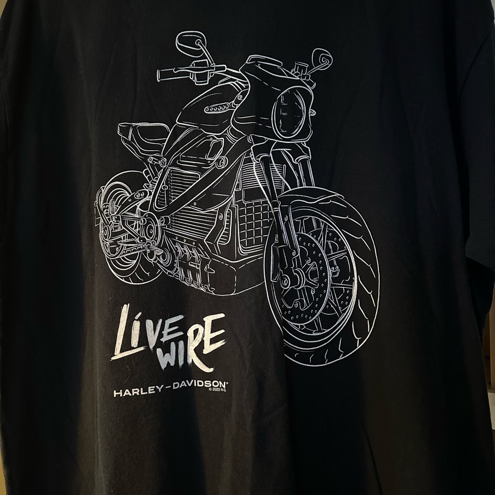 Harley-Davidson Black Tee with White Logo